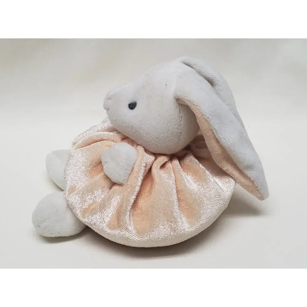Russ Berrie Long Eared Round Bunny Stuffed Beanie Plush